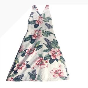 Banana Republic Floral‎ Midi Dress Tropical Cottagecore Resortcore Soft Summer